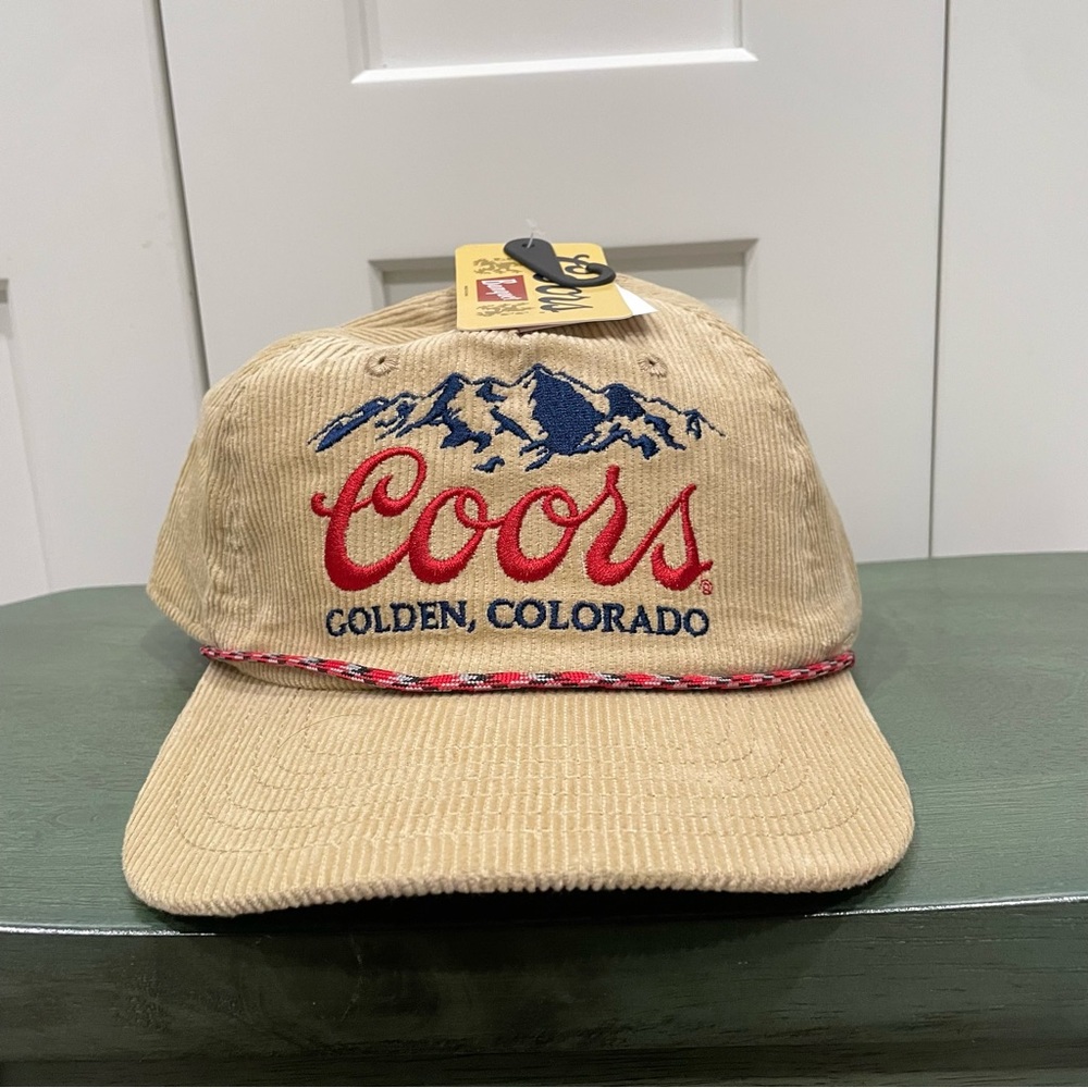 NEW MAD ENGINE COORS BANQUET CORDUROY TAN ROPE SNAPBACK ADJUSTABLE LOGO CAP